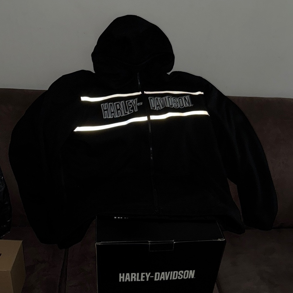 Harley-Davidson Black Jacket with Reflective Stripes